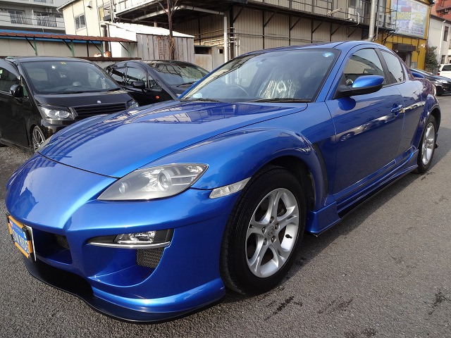 マツダ・RX-8 エアロパーツ塗装取り付けです。東京都瑞穂町よりご来店です。 – 東京 立川 板金塗装・車の傷・へこみ修理 「ガレージローライド®」