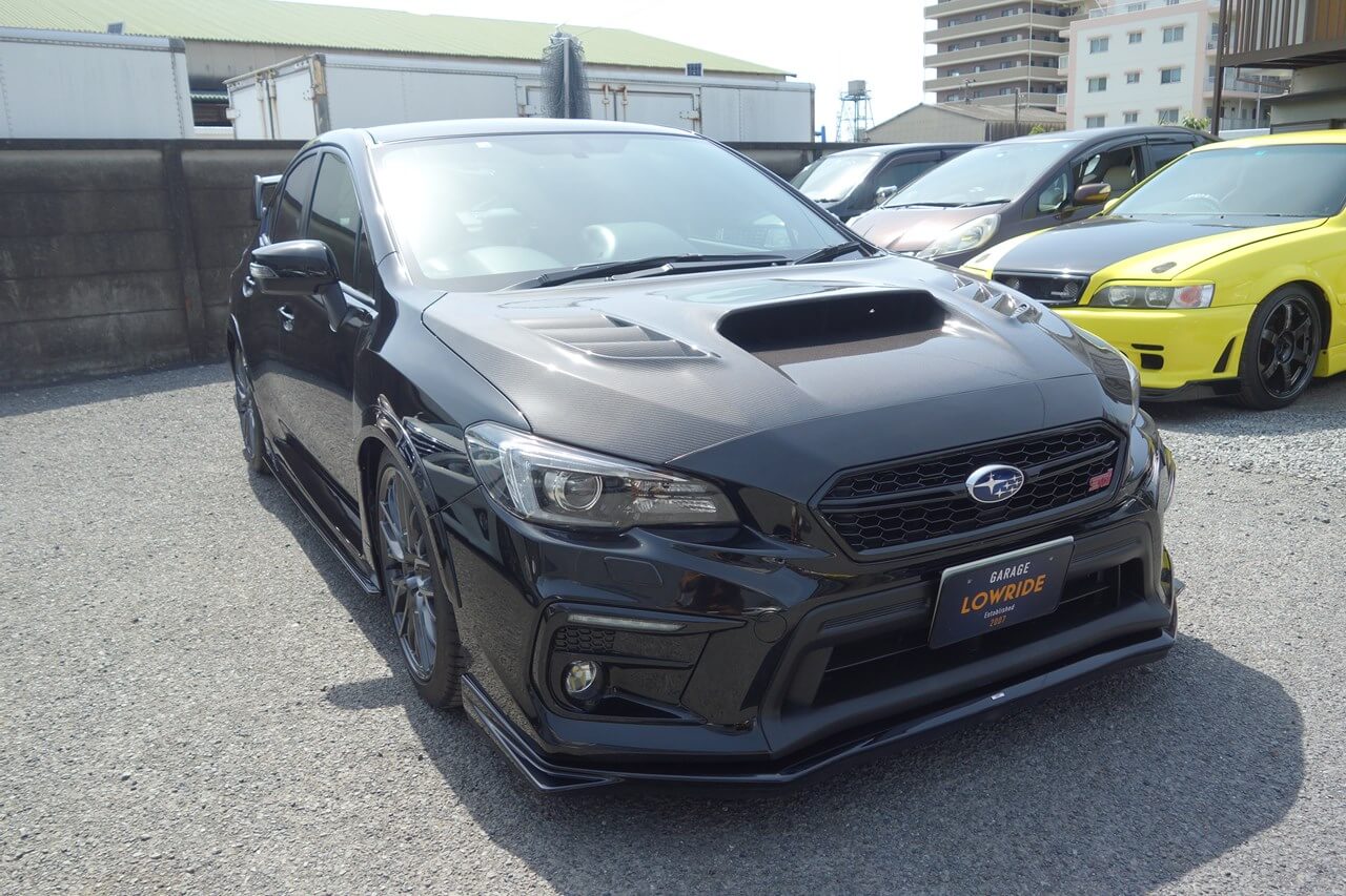 スバル WRX STI STI製アンダースポイラーボディ色塗装、コラゾン製ホイールアーチトリム、デルタスピード製リヤバンパサイドダクト塗装・取りつけ  石川県よりご来店のお客様です – 東京 立川 板金塗装・車の傷・へこみ修理 「ガレージローライド®」