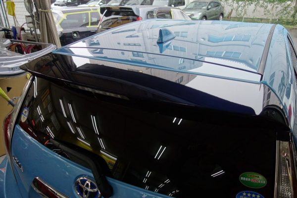 トヨタアクア 修理実績 東京 立川 板金塗装 車の傷 へこみ修理 ガレージローライド